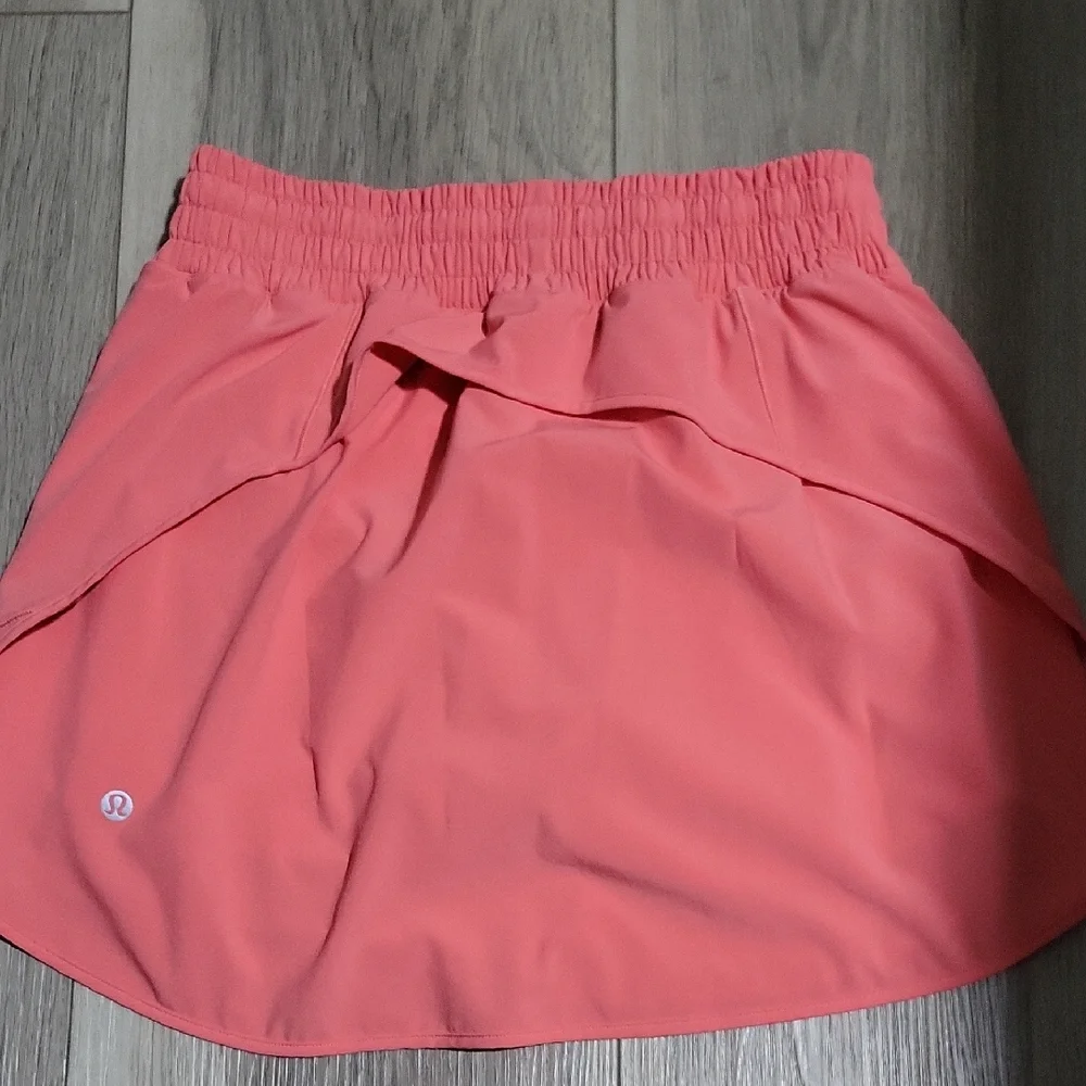 lululemon athletica Coral Pink Athletic Mini Skirt